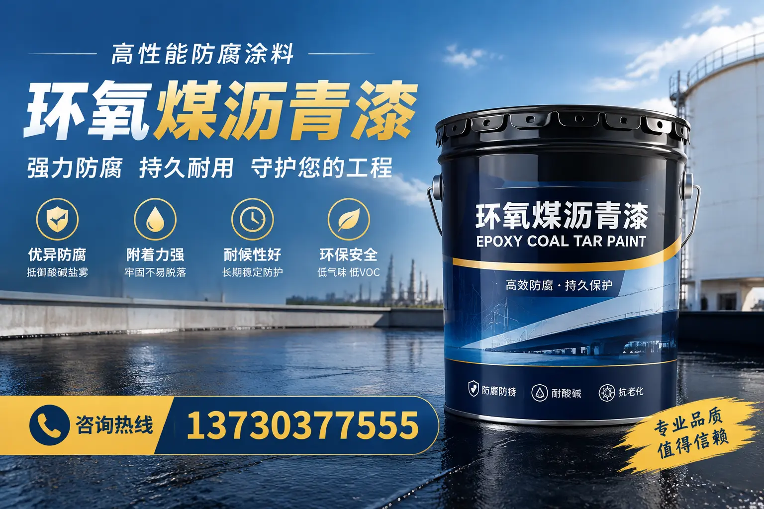 环氧煤沥青漆的耐久性分析，适合泉州的使用场景